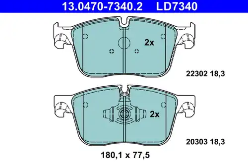 накладки ATE 13.0470-7340.2