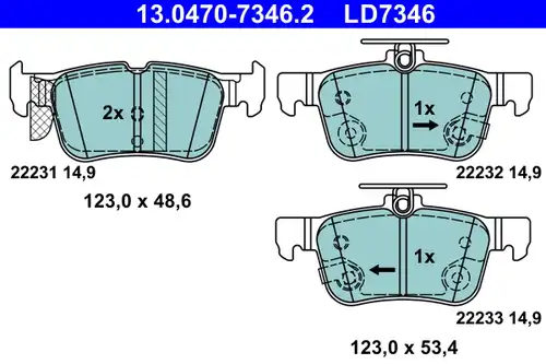 накладки ATE 13.0470-7346.2