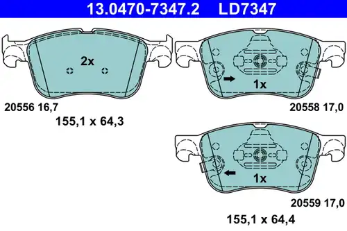 накладки ATE 13.0470-7347.2