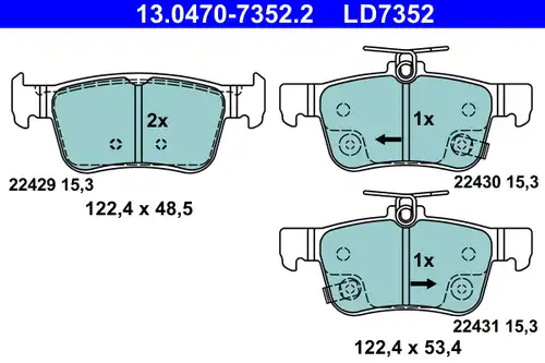 накладки ATE 13.0470-7352.2