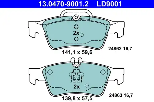 накладки ATE 13.0470-9001.2