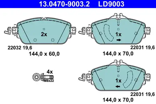 накладки ATE 13.0470-9003.2