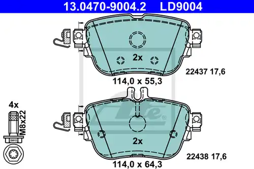 накладки ATE 13.0470-9004.2