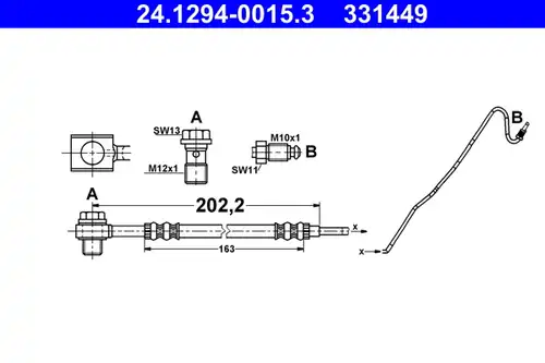 спирачен маркуч ATE 24.1294-0015.3