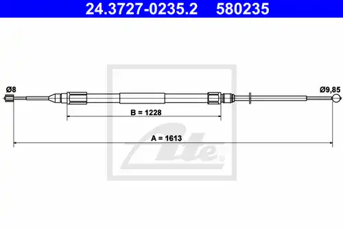жило за ръчна спирачка ATE 24.3727-0235.2