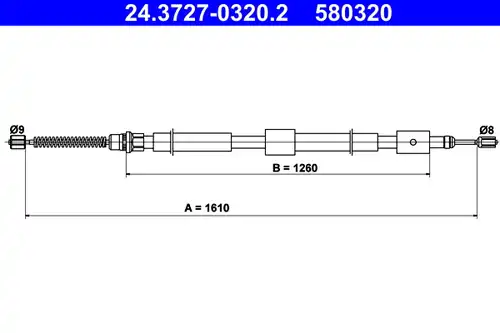 жило за ръчна спирачка ATE 24.3727-0320.2
