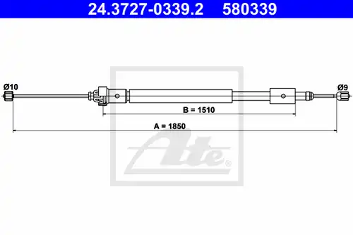 жило за ръчна спирачка ATE 24.3727-0339.2