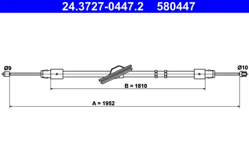 жило за ръчна спирачка ATE 24.3727-0447.2