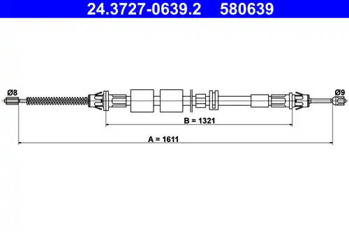 жило за ръчна спирачка ATE 24.3727-0639.2