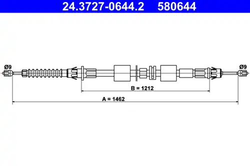 жило за ръчна спирачка ATE 24.3727-0644.2