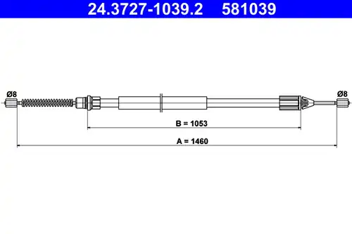 жило за ръчна спирачка ATE 24.3727-1039.2