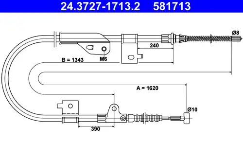 жило за ръчна спирачка ATE 24.3727-1713.2