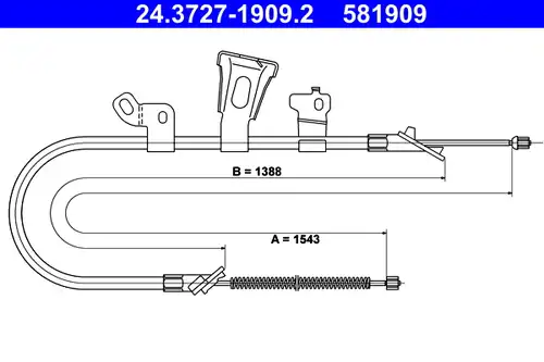 жило за ръчна спирачка ATE 24.3727-1909.2
