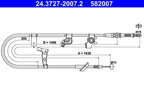 жило за ръчна спирачка ATE 24.3727-2007.2