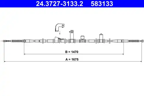жило за ръчна спирачка ATE 24.3727-3133.2