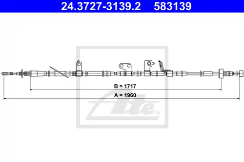 жило за ръчна спирачка ATE 24.3727-3139.2