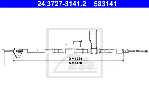 жило за ръчна спирачка ATE 24.3727-3141.2