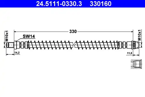спирачен маркуч ATE 24.5111-0330.3