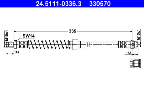 спирачен маркуч ATE 24.5111-0336.3