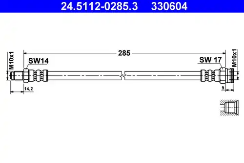 спирачен маркуч ATE 24.5112-0285.3