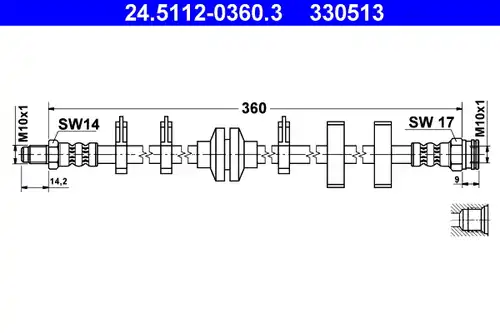 спирачен маркуч ATE 24.5112-0360.3