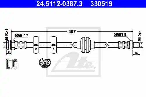 спирачен маркуч ATE 24.5112-0387.3