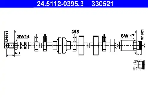 спирачен маркуч ATE 24.5112-0395.3