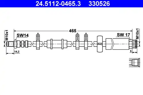 спирачен маркуч ATE 24.5112-0465.3