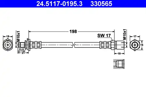 спирачен маркуч ATE 24.5117-0195.3