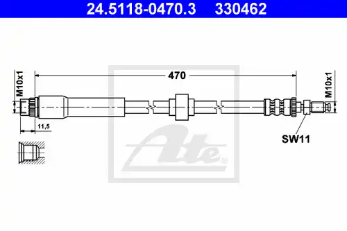 спирачен маркуч ATE 24.5118-0470.3