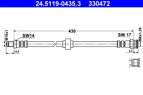 спирачен маркуч ATE 24.5119-0435.3