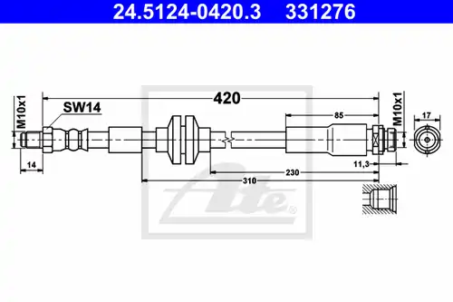 спирачен маркуч ATE 24.5124-0420.3