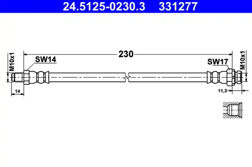 спирачен маркуч ATE 24.5125-0230.3