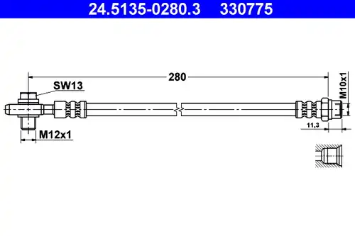 спирачен маркуч ATE 24.5135-0280.3