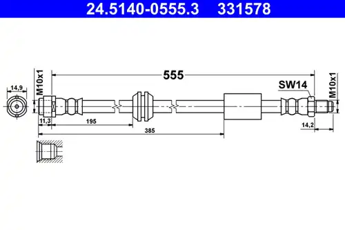 спирачен маркуч ATE 24.5140-0555.3