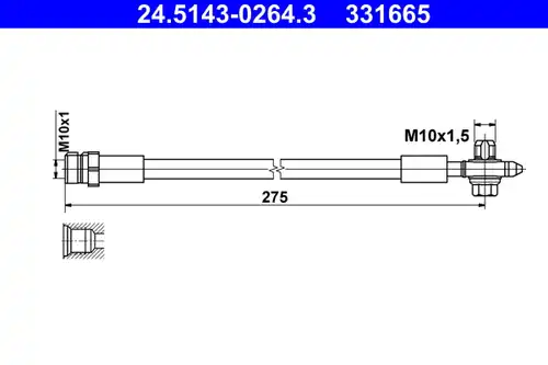 спирачен маркуч ATE 24.5143-0264.3