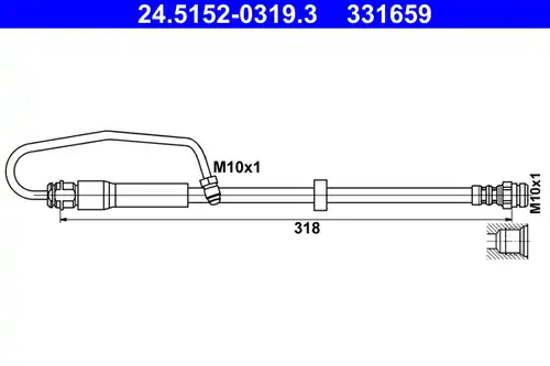 спирачен маркуч ATE 24.5152-0319.3