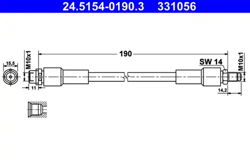 спирачен маркуч ATE 24.5154-0190.3