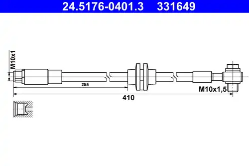 спирачен маркуч ATE 24.5176-0401.3