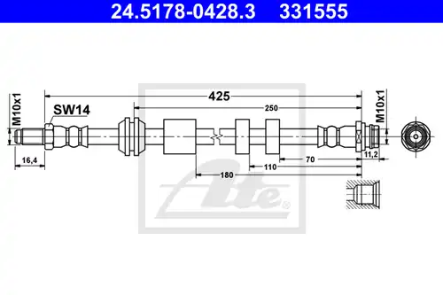 спирачен маркуч ATE 24.5178-0428.3