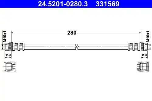 спирачен маркуч ATE 24.5201-0280.3