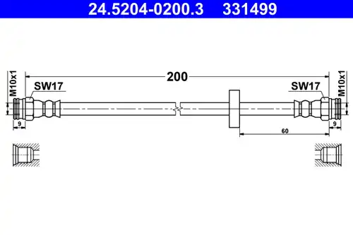 спирачен маркуч ATE 24.5204-0200.3