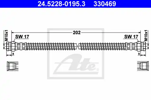 спирачен маркуч ATE 24.5228-0195.3