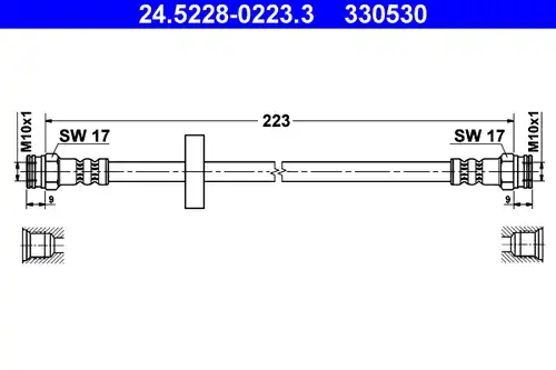 спирачен маркуч ATE 24.5228-0223.3