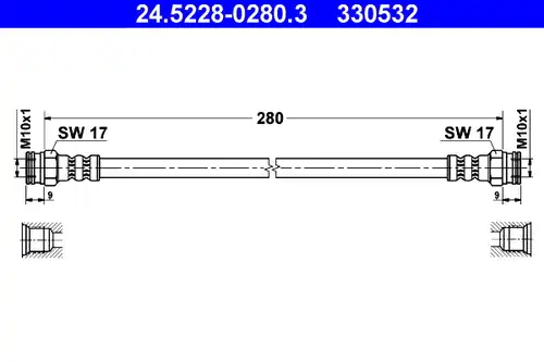 спирачен маркуч ATE 24.5228-0280.3