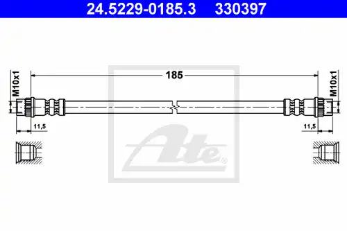 спирачен маркуч ATE 24.5229-0185.3