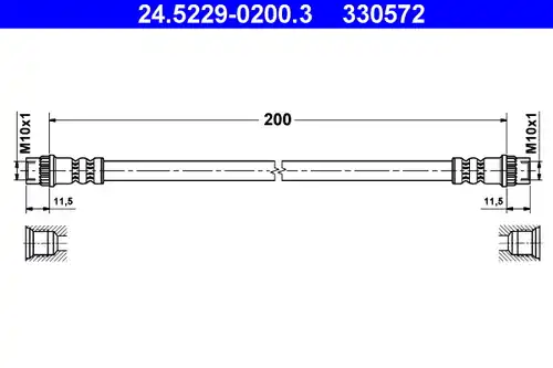 спирачен маркуч ATE 24.5229-0200.3