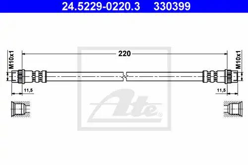 спирачен маркуч ATE 24.5229-0220.3