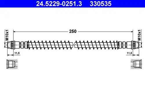 спирачен маркуч ATE 24.5229-0251.3