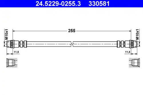 спирачен маркуч ATE 24.5229-0255.3